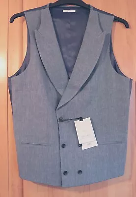 M & S Italian Nova Fides Linen Miracle Waistcoat BNWT Size 40 Long RRP £65 • £19.99