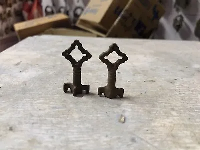 2 Pieces Of Iron Key For Padlock Or Lock Ornate Rustic Miniature Keys Rarest. • $42.95
