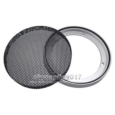 2pc 3 Inch 106mm Speaker Cover Audio Decorative Circle Metal Mesh Grille #Silver • $7.98