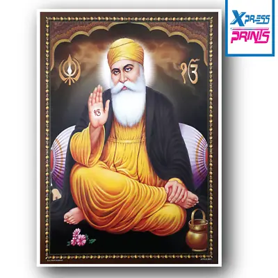 £4.99 • Buy Guru Nanak Dev Ji Poster Wall Art Print Picture Sikh Sikhism A3 A4 Laminated #02