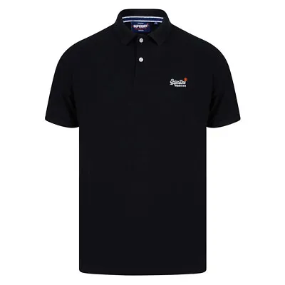 £34.99 • Buy Superdry Men's Classic Pique Polo Shirt In Black // Bnwt //