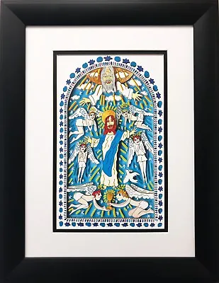 James Rizzi  Father And Son  CUSTOM FRAMED POP ART Angel Religious Christian • $69.99