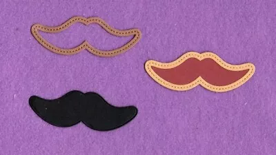 MUSTACHE #6 With Background Die Cuts Scrapbook Cards • $1.50