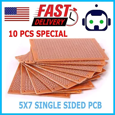 10X Single Side 5x7cm PCB Strip Board Printed Circuit Prototype Track LW • $4.95