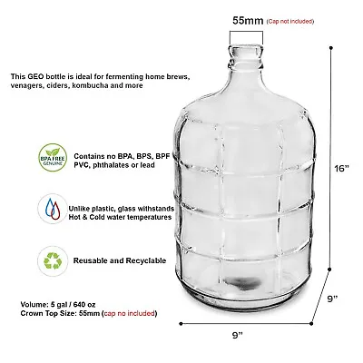 Mountain Valley Spring Water 5-Gallon Italian Carboy Fermenting Glass Bottle • $80