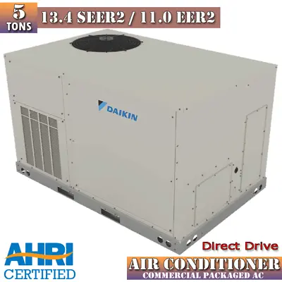 5 Ton Packaged Air Conditioner Daikin 13.4 SEER2 / 11.0 EER2 Light Commercial AC • $4099