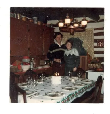 Vintage Photo Man & Woman Couple In Kitchen 1980's Found Art DST14 • $1.50