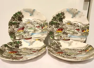 J & G Meakin England Reg Sol 391413 Lot Of 4 Tea Saucers • $29.99