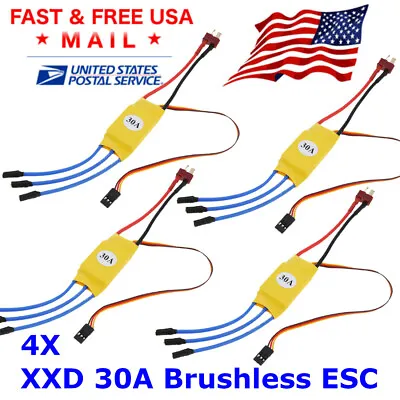 4X XXD Brushless ESC 30A 2-3s Electric Speed Control For Airplane Quadcopter • $22