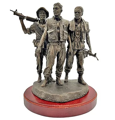 Vintage Franklin Mint 1988 Three Servicemen Vietnam Veterans Memorial Sculpture • $499.99
