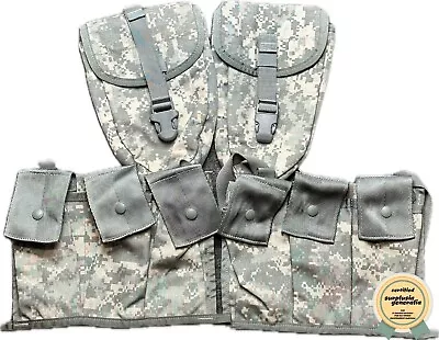 US Army MOLLE II Support Pouch Set! 4 Piece Kit! E-Tool Pouches & Bandoleers! • $15