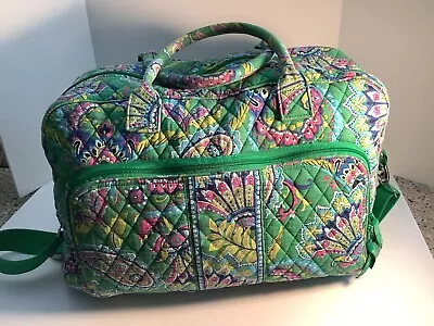 Vera Bradley X Large Duffel Tote Weekender Travel Bag Green Floral Spring Colors • $39.99