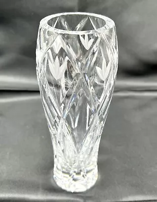 Vintage Lenox Savannah 6-1/2” Crystal Bud Vase With Frosted Tulips • $19.99