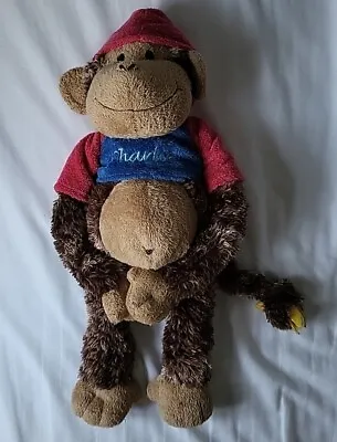 Cheeky Charlie Monkey Plush Soft Toy ~ Aurora ~ Wearing A Hoodie & With A Banana • £10