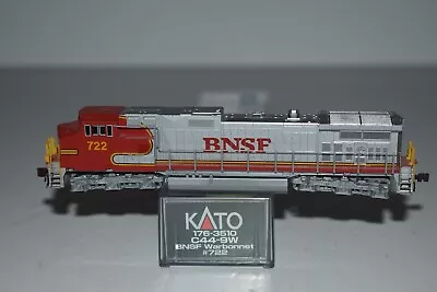 $129.99 • Buy N Scale KATO 176-3510 BNSF C44-9W DCC Diesel Locomotive 722 C37516