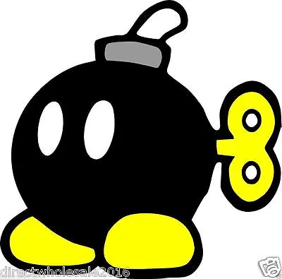 Super Mario Bomb 4  Vinyl Decal Window Car Vehicle Sticker Emblem Nintendo • $4.99