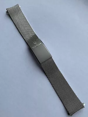 Rare Mesh Bulova Accutron Mens Watch Strap17.3mmcurved Lugs.cleanused. • £60