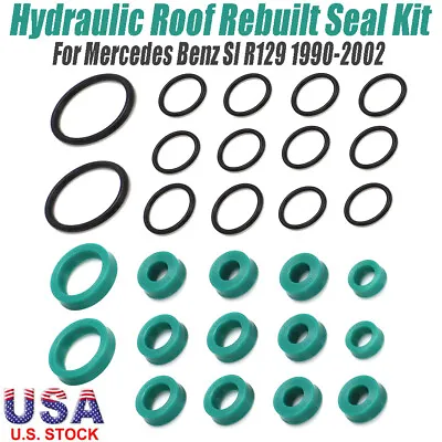 Seal Kit For Mercedes Benz SL R129 1990-2002 Hydraulic Roof Top Cylinders Repair • $34.99