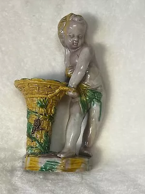 Minton Putto Porcelain Figure Nude With Basket Pre-1862 • $470