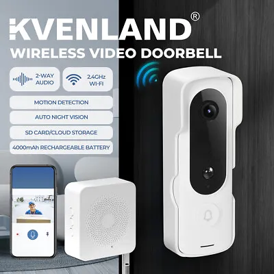 Door Bell Camera Wifi Chime Wireless Video Ring Doorbell Intercom Smart Home • $79.99