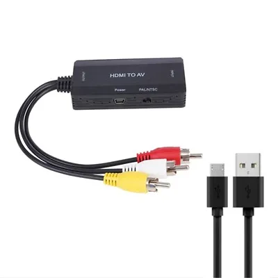 RCA AV S-Video To HDMI-compatible Converter Audio Video Adapter For DVD HDTV STB • £4.14
