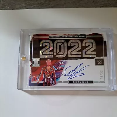 2023 Wwe Impeccable The American Nightmare Cody Rhoades Auto Bookend 1/22 • $1425