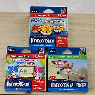 VTech InnoTab Educational Game Lot Disney  Planes - Go Go Smart Wheels - Writing • $49.99