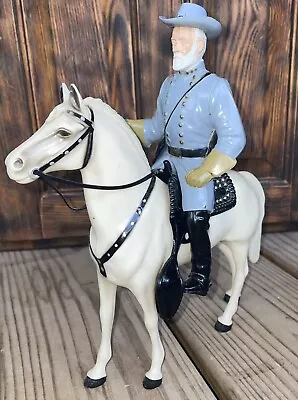 Vintage 1950’ Hartland General Robert E. Lee Figure Horse Traveler & Saddle • $35.99