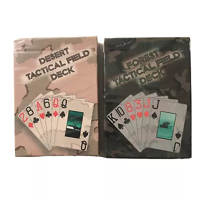 Forest  And Desert Tactical Field Decks Military Playing Cards Carta Mundi NEW • $10.95