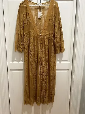 Maurices Duster Kimono Women’s Large Lace Boho Hippie Festival Layering BNWT’s • $33.70