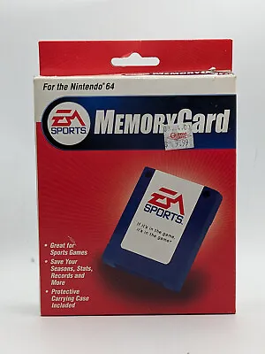 EA Sports Memory Card Nintendo 64 N64 BRAND NEW FACTORY SEALED • $15