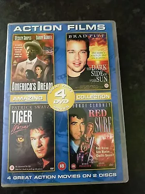  4 DVD MOVIE ACTION FILMS ON 2 DISCS Americas Dream The Dark Side Of The Sun T • £2