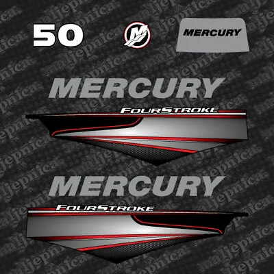 Mercury 50 Four Stroke Outboard (2013-2015) Decal Aufkleber Sticker Set • $50