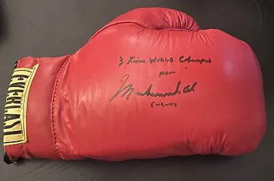 Muhammad Ali Signed Inscribed Boxing Glove JSA LOA Rare 3 Time World Champion • $3999.99