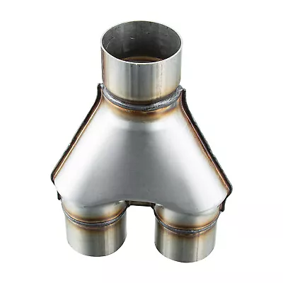 Adapter Exhaust Pipe 2.5” Single 2.5  Dual Universal 13  Stainless Steel Y Pipe • $58.99