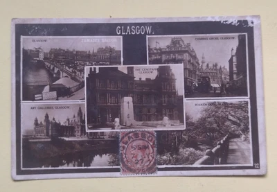 £5 • Buy Glasgow Vintage Real Photo Postcard 1920s Conversation Between Philatelist