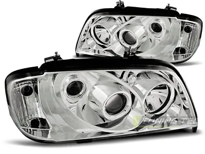 Pair Of Headlights For Mercedes W202 C-CLASS 93-00 Chrome CA LPME10 XINO CA • $391.15