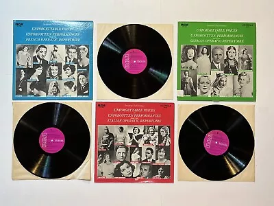 Lot Of 3 1969 RCA Unforgettable Voices French Italian German LPs Caruso Flagstad • $8.50