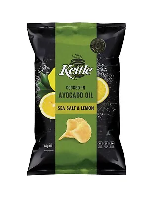 Kettle Avocado Oil Sea Salt & Lemon 60g X 12 • $52.95