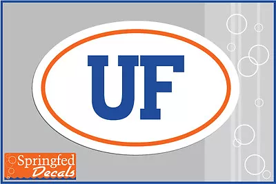 Florida Gators BLOCK UF LOGO EURO DECAL #1 Vinyl Decal Car Truck Window Sticker • $4.95