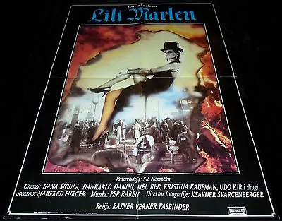 1981 Lili Marleen ORIGINAL YUGOSLAVIA POSTER Rainer Werner Fassbinder  • $62.24