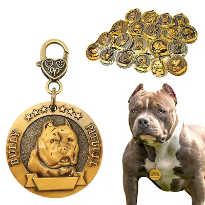 3D Personalized Dog Tags Dog Breeds Pet Name ID Free Engraved Brass For Collar • $7.99