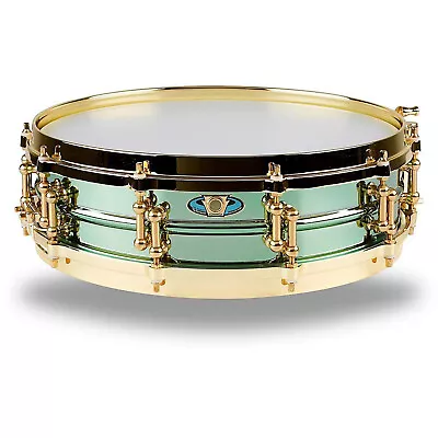 Ludwig LW0414CP Carl Palmer Venus 3.7 X 14 Brass Piccolo Snare Drum Green • $399