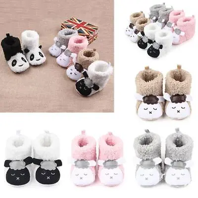 Toddler Crawling Shoes Boy Girl Lamb Slippers Prewalker • £4.82