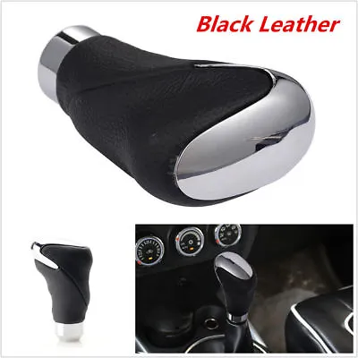 $25.29 • Buy Car SUV Manual/Automatic Knob Gear Shift Head Shifter Lever Stick Black Leather