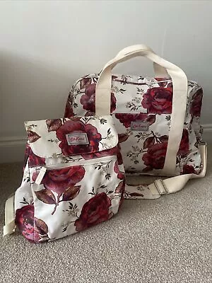 Cath Kidston Large Floral Oilcloth Weekend Travel Bag With Matching Back Pack. • £65.99