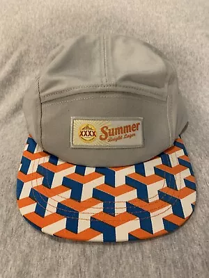 XXXX Summer Bright Lager Hat Grey Blue Orange 5 Panel Beer Cap New Without Tags • $9.99