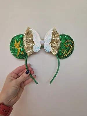 Disney Tinkerbell Ears Headband - Minnie Mouse - Sequins & Bow - Fairy • £10.50