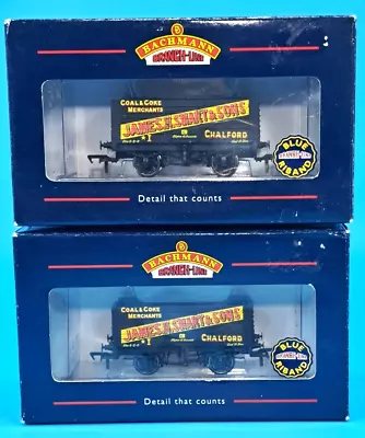 Bachmann 37-103 - OO Gauge - 7 Plank Coal Wagons X 2 - James H Smart & Sons • $49.80