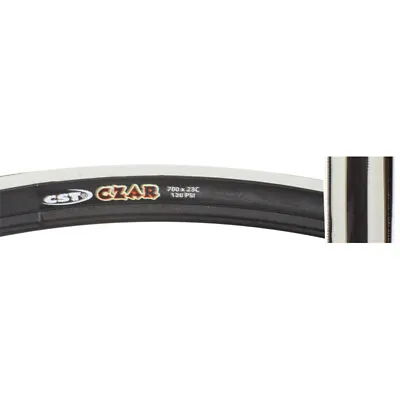CST Premium Tire Czar 700X25 Black/White 120Psi • $20.99